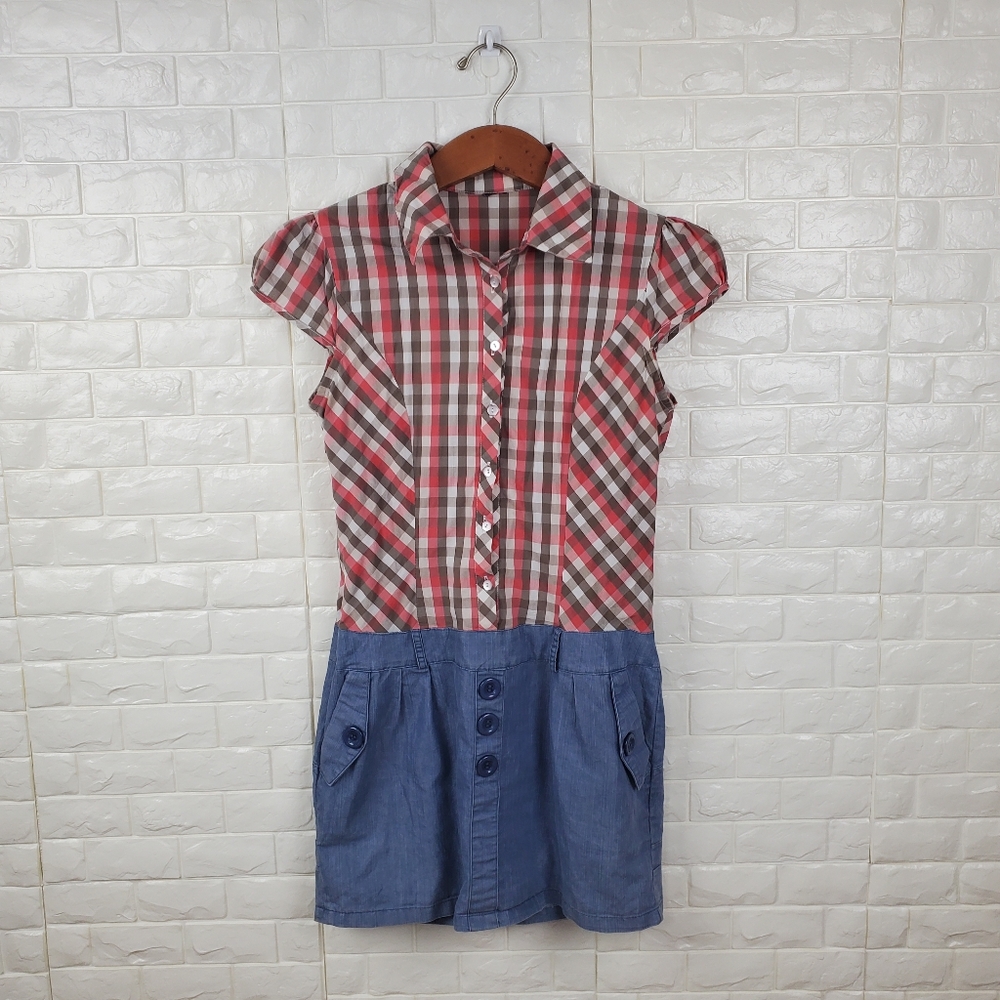 xs checkered casual dress ( 5 for $20 ) - Picture 2 of 8